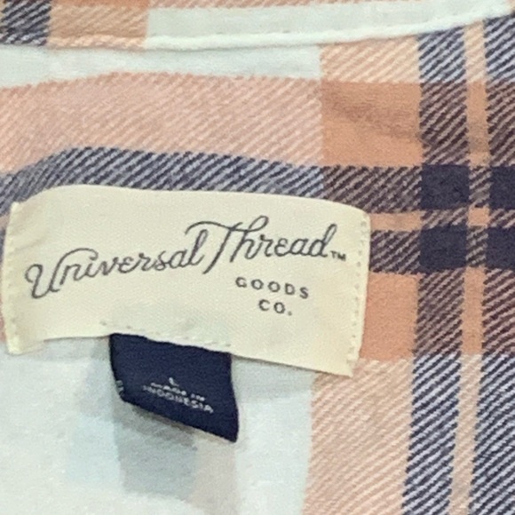 Universal thread women’s button-down long sleeve flannel shirt size L - Picture 2 of 7